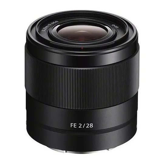 Objetivo Sony FE 2/28 mm para cámaras.