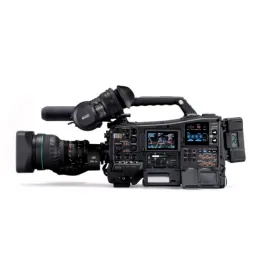 Cámara de vídeo profesional de televisión con objetivo