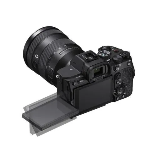 Cámara Sony A7 IV mirrorless full frame con sensor de 33 MP, enfoque automático avanzado y grabación de vídeo 4K para fotografía y producción profesional.