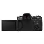 Cámara de cine sin espejo Canon EOS R5C, con sensor CMOS full-frame de 45 MP y capacidad de grabación en 8K a 60 fps. Combina funciones de fotografía y video en un solo cuerpo compacto, ideal para producciones cinematográficas y fotográficas profesionales.