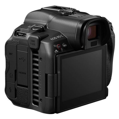 Cámara Canon EOS R5, mirrorless full-frame con alta resolución y capacidades avanzadas de video 8K