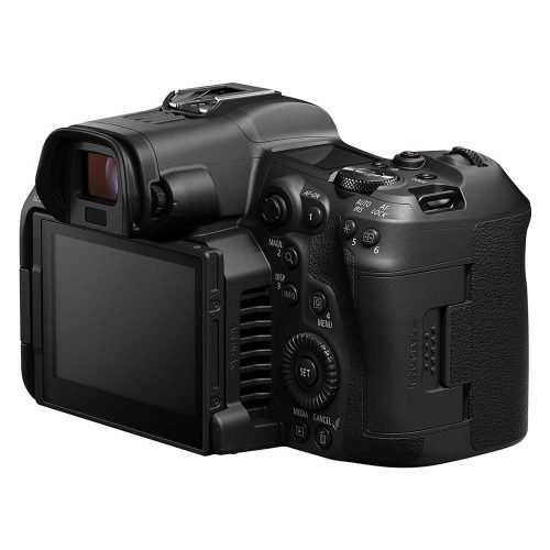 Cámara Canon EOS R5, mirrorless full-frame con alta resolución y capacidades avanzadas de video 8K