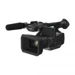 Videocámara profesional Panasonic HC-X20, con sensor MOS de 1" y zoom óptico de 20x. Graba en 4K UHD a 60 fps y HD a 120 fps, con estabilización de imagen híbrida de 5 ejes y conectividad Wi-Fi para transmisión en vivo