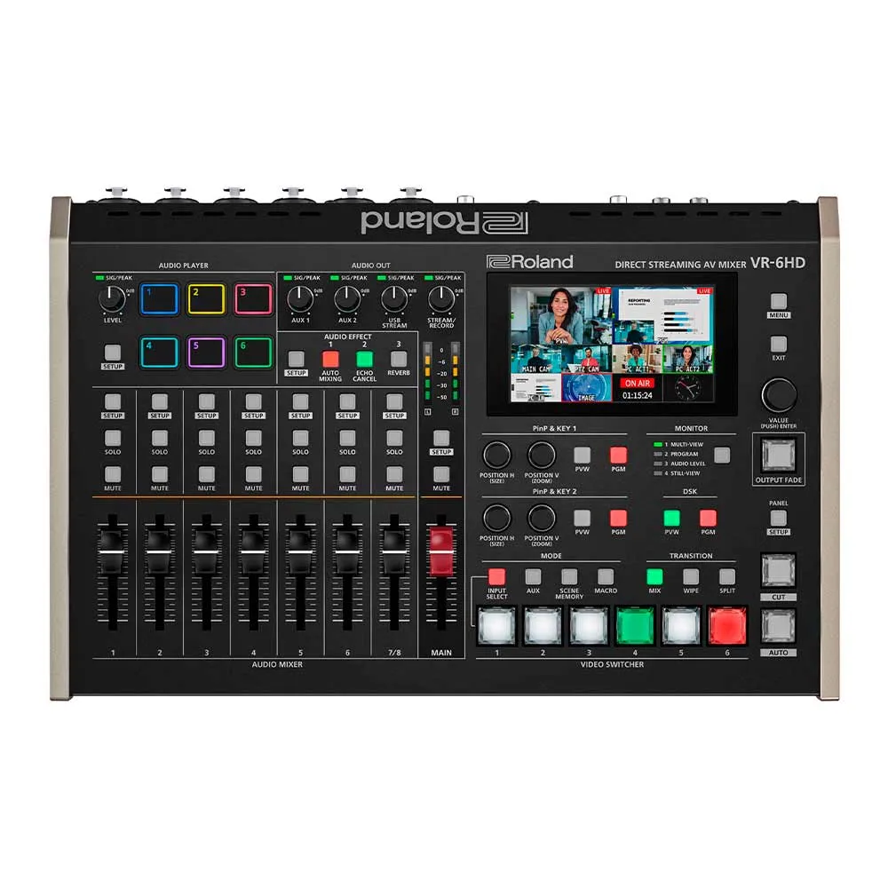 roland vr 6hd mezclador av streaming