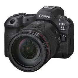 Cámara Canon EOS R5, mirrorless full-frame con alta resolución y capacidades avanzadas de video 8K