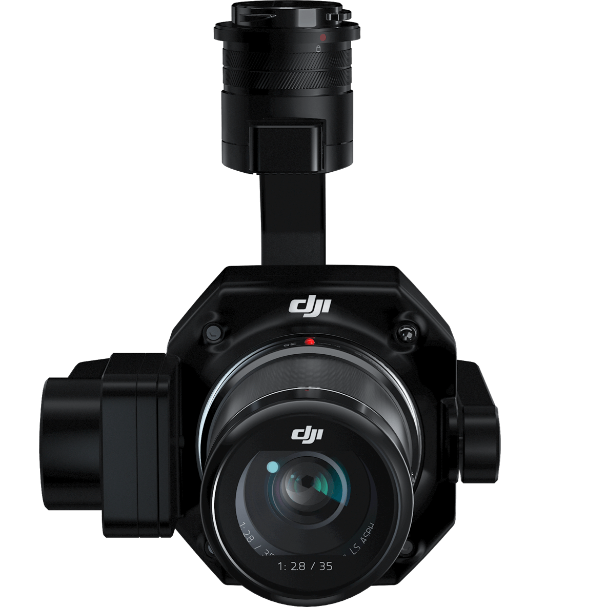 Zenmuse P1 Cámara DJI con gimbal sobre fondo negro