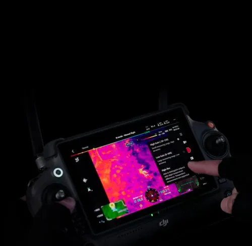 Control remoto DJI con cámara térmica