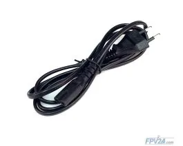 Cable de alimentación negro con enchufe europeo