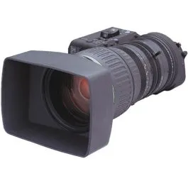 Cámara de vídeo profesional con objetivo grande