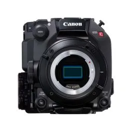 Cámara Canon EOS C sin objetivo, vista frontal