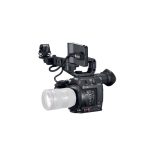 Cámara profesional de cine digital con monitor externo