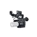 Cámara profesional de cine digital con monitor externo