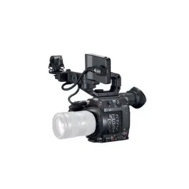 Cámara profesional de cine digital con monitor externo