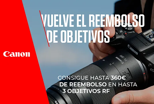 Promoción reembolso objetivos Canon RF
